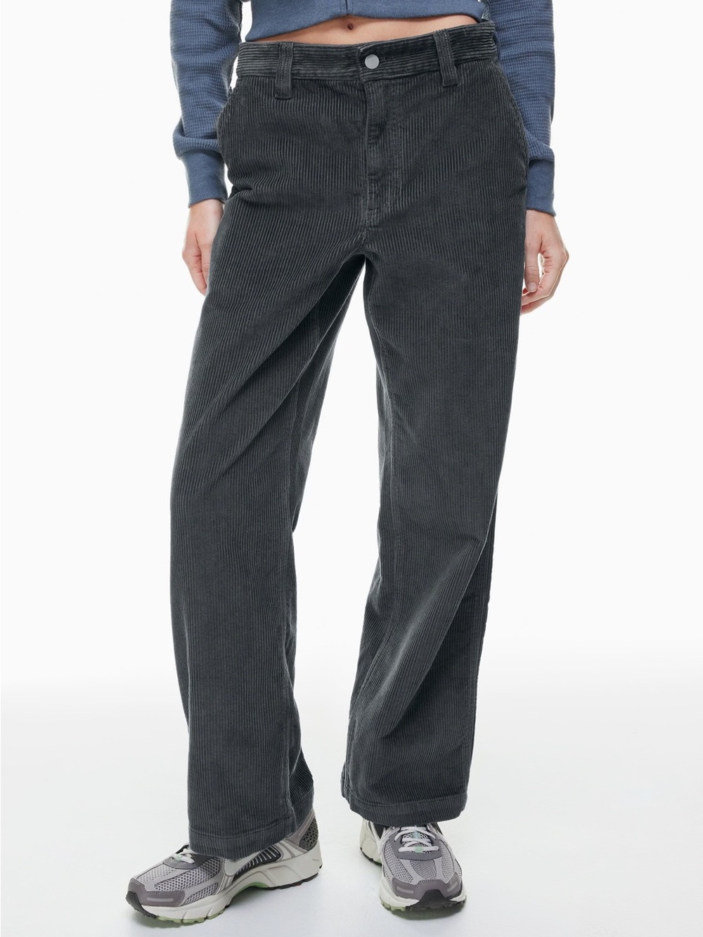 TNA Dark Gray Ripcord Corduroy Pants